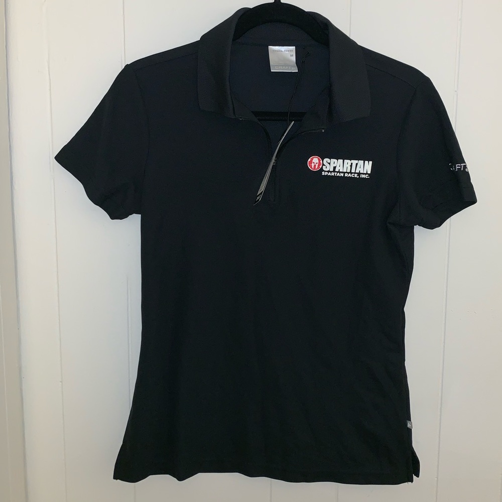 Spartan Craft dryfit zip up polo